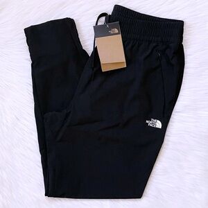 The North Face Black Track Pants with White Logo
